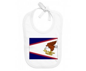 Bavoir bébé personnalisé Drapeau Samoa américaines