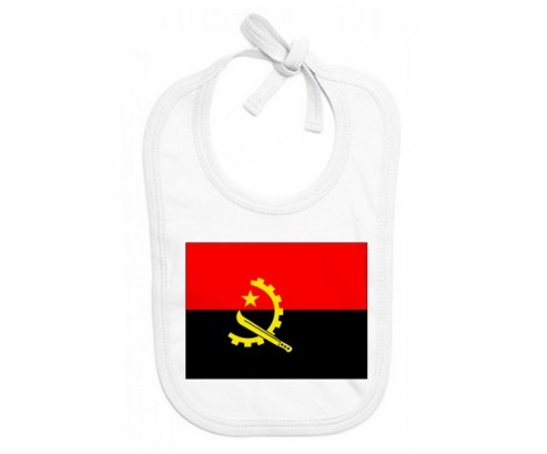 Bavoir bébé personnalisé Drapeau Angola