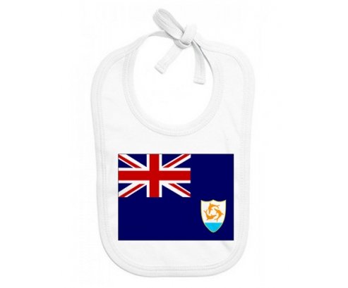 Bavoir bébé personnalisé Drapeau Anguilla