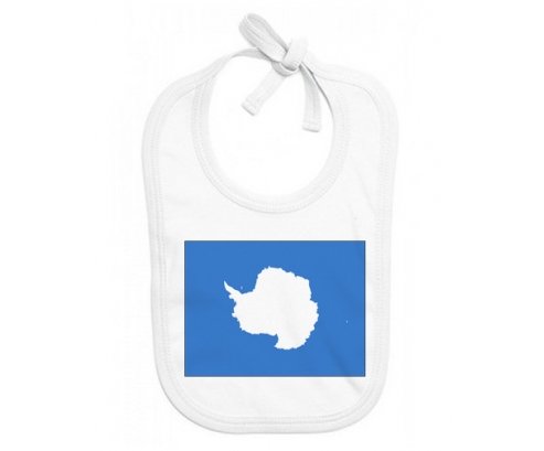 Bavoir bébé personnalisé Drapeau Antarctique