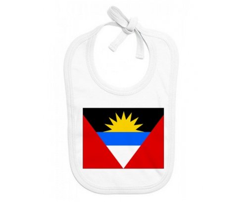 Bavoir bébé personnalisé Drapeau Antigua-et-Barbuda