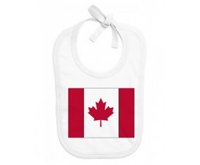 Bavoir bébé personnalisé Drapeau Canada