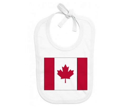 Bavoir bébé personnalisé Drapeau Canada