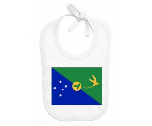 Bavoir bébé personnalisé Drapeau L'île de noël