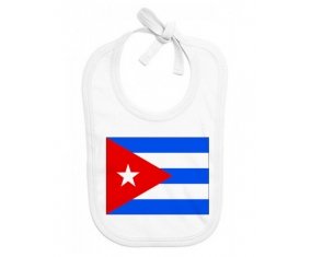 Bavoir bébé personnalisé Drapeau Cuba