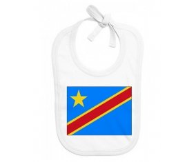 Bavoir bébé personnalisé Drapeau République Démocratique du Congo