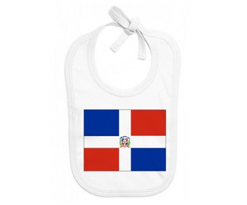 Bavoir bébé personnalisé Drapeau République Dominicaine