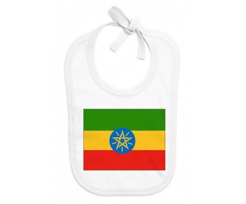 Bavoir bébé personnalisé Drapeau Ethiopie