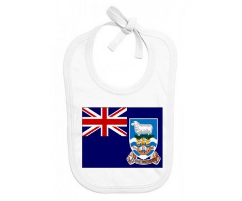 Bavoir bébé personnalisé Drapeau les îles Falkland
