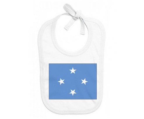 Bavoir bébé personnalisé Drapeau États fédérés de Micronésie