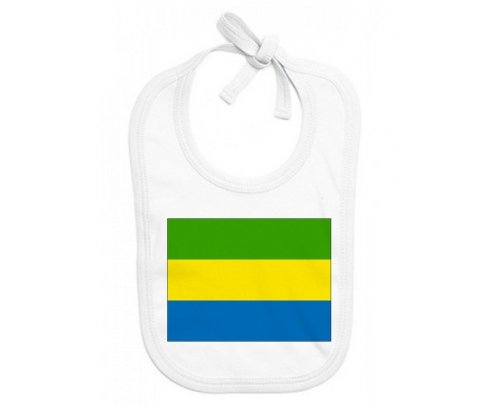 Bavoir bébé personnalisé Drapeau Gabon