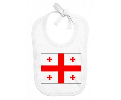 Bavoir bébé personnalisé Drapeau Géorgie