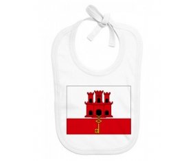 Bavoir bébé personnalisé Drapeau Gibraltar