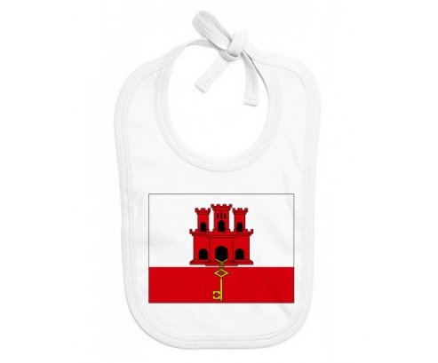 Bavoir bébé personnalisé Drapeau Gibraltar