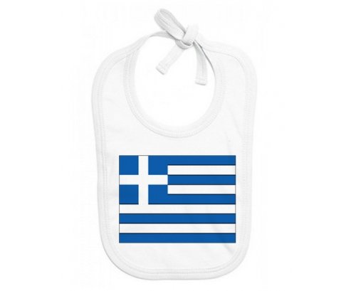 Bavoir bébé personnalisé Drapeau Grèce