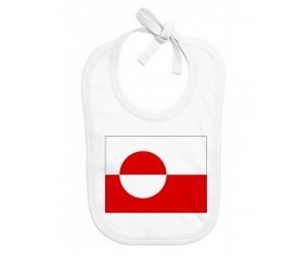 Bavoir bébé personnalisé Drapeau Groenland