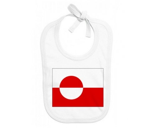 Bavoir bébé personnalisé Drapeau Groenland