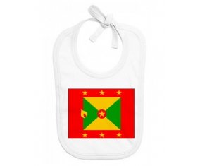Bavoir bébé personnalisé Drapeau Grenade
