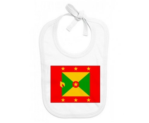 Bavoir bébé personnalisé Drapeau Grenade