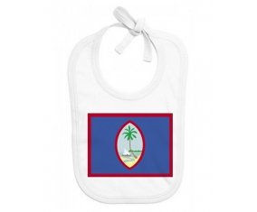 Bavoir bébé personnalisé Drapeau Guam