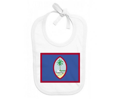 Bavoir bébé personnalisé Drapeau Guam