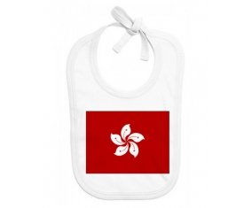 Bavoir bébé personnalisé Drapeau Hong Kong
