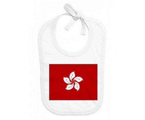 Bavoir bébé personnalisé Drapeau Hong Kong