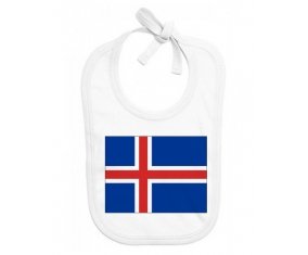 Bavoir bébé personnalisé Drapeau Islande