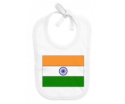 Bavoir bébé personnalisé Drapeau Inde