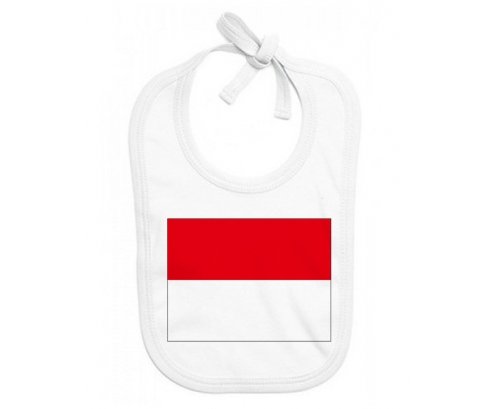 Bavoir bébé personnalisé Drapeau Indonésie