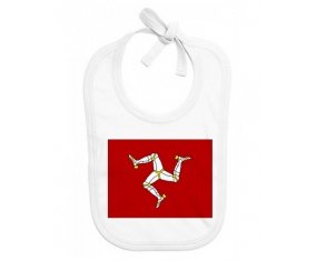 Bavoir bébé personnalisé Drapeau Île de Man