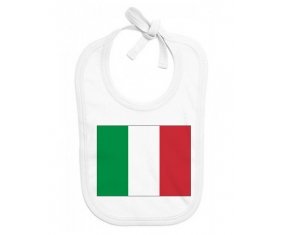 Bavoir bébé personnalisé Drapeau Italie