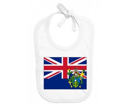Bavoir bébé personnalisé Drapeau Îles Pitcairn