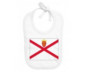 Bavoir bébé personnalisé Drapeau Île à Jersey