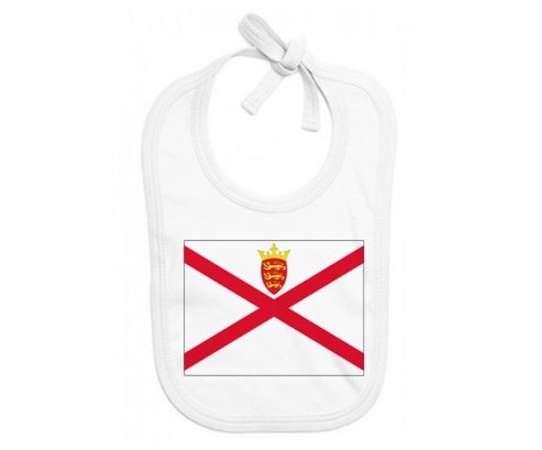 Bavoir bébé personnalisé Drapeau Île à Jersey