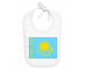 Bavoir bébé personnalisé Drapeau Kazakhstan