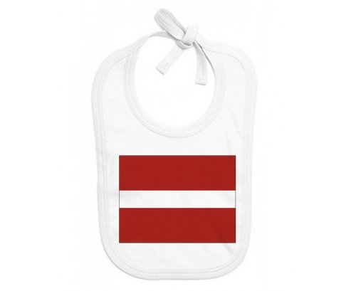 Bavoir bébé personnalisé Drapeau Lettonie