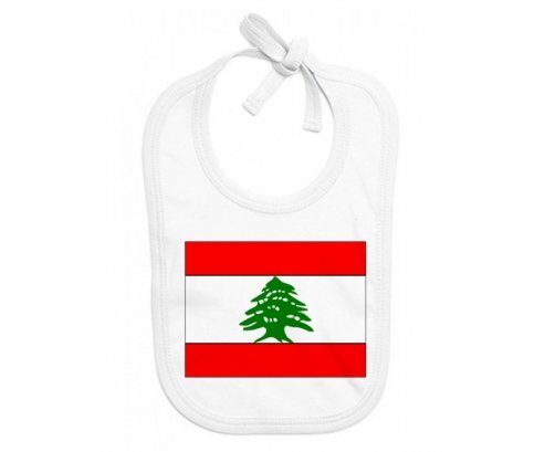 Bavoir bébé personnalisé Drapeau Liban