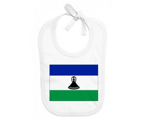 Bavoir bébé personnalisé Drapeau Lesotho