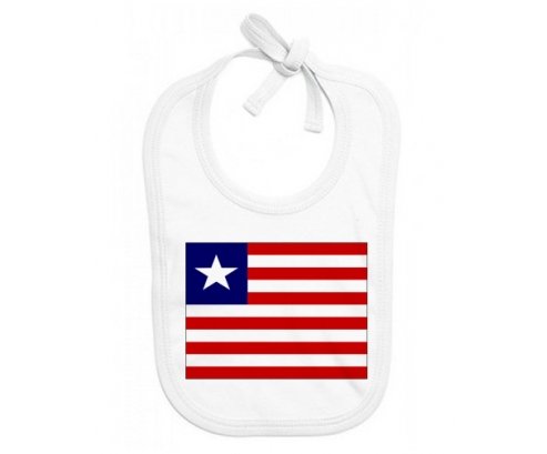 Bavoir bébé personnalisé Drapeau Libéria