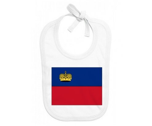 Bavoir bébé personnalisé Drapeau Liechtenstein