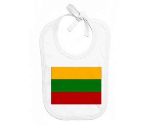 Bavoir bébé personnalisé Drapeau Lituanie