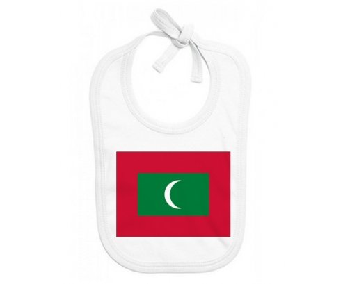 Bavoir bébé personnalisé Drapeau Maldives