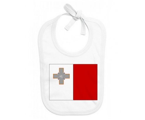 Bavoir bébé personnalisé Drapeau Malte