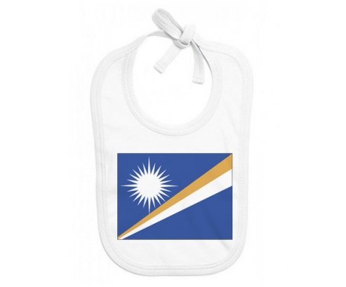 Bavoir bébé personnalisé Drapeau Iles Marshall