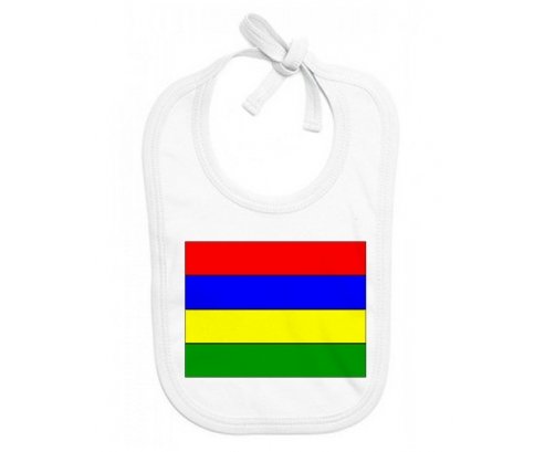 Bavoir bébé personnalisé Drapeau Ile Maurice