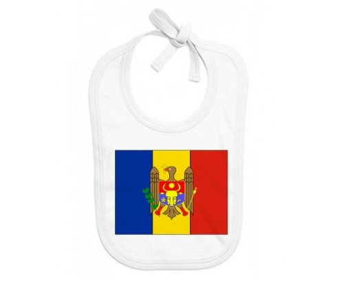 Bavoir bébé personnalisé Drapeau Moldavie