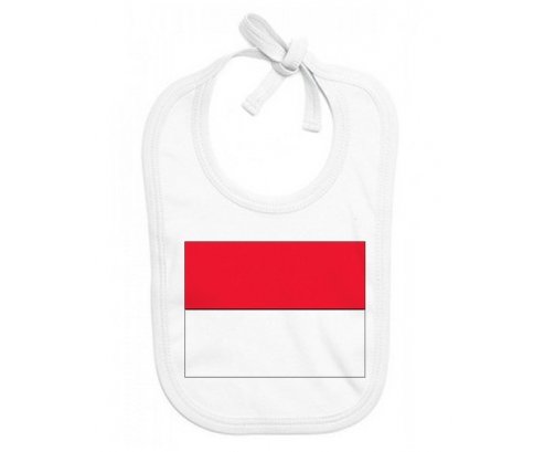 Bavoir bébé personnalisé Drapeau Monaco
