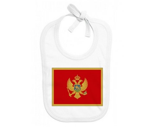Bavoir bébé personnalisé Drapeau Monténégro