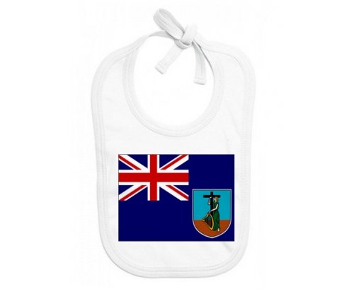 Bavoir bébé personnalisé Drapeau Montserrat